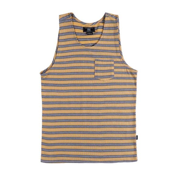 Men Yellow Striped Tank Tops Brand New - Picture 1 of 7